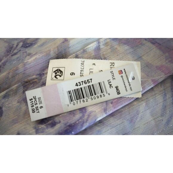 R&M Richards Women's Sz 6 Purple Floral-Print Jacket Dress - 2 Piece Set $119 - Picture 10 of 12